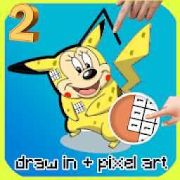 Draw Cartoon In - Pixel art Color by line &amp; number icon
