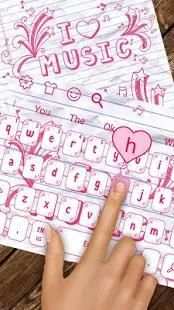 I Love Music Notepad Keypad Theme screenshot 3