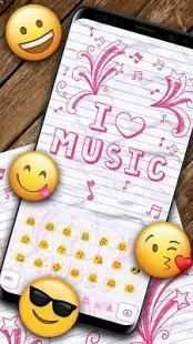 I Love Music Notepad Keypad Theme screenshot 2
