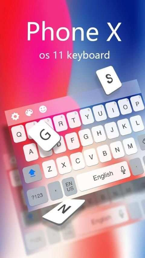 Keyboard for Phone X स्क्रीनशॉट 1