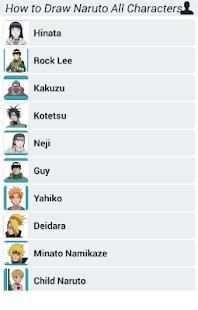 How to Draw Naruto All Characters screenshot 9