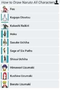 How to Draw Naruto All Characters screenshot 7