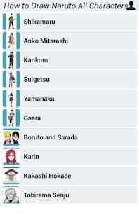 How to Draw Naruto All Characters screenshot 8