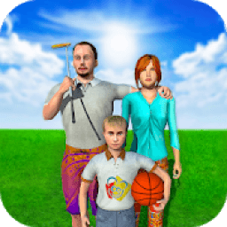 ikon Virtual Happy Family Summer Vacations Neighbor Fun