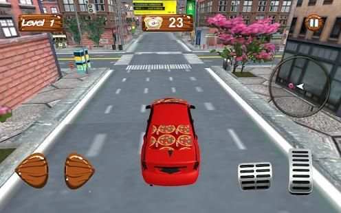 City Pizza Delivery Car Drive screenshot 2