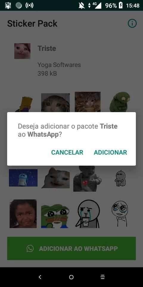 Figurinhas Tristes - WAStickersApp screenshot 1