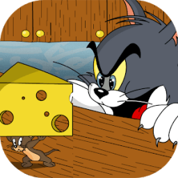 The cat Tom run and jump for Jerry icon