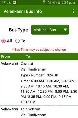 Velankanni Bus Info screenshot 8