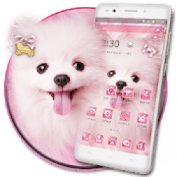 ikon Tema Pink Cute Puppy