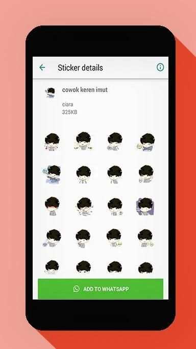 Stiker WA Cowok Ganteng Keren screenshot 4
