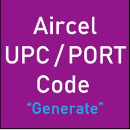 Aircel UPC Port Code Generator