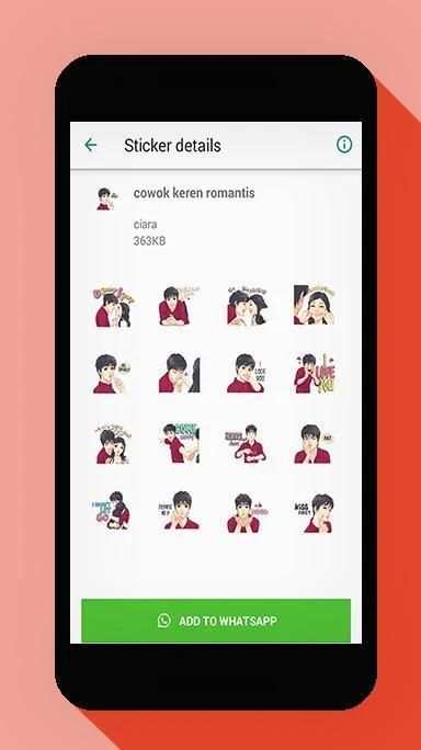 Stiker WA Cowok Ganteng Keren screenshot 6