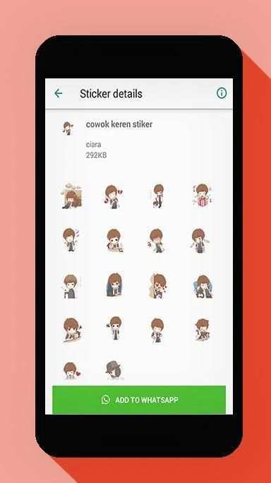 Stiker WA Cowok Ganteng Keren screenshot 2