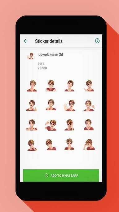 Stiker WA Cowok Ganteng Keren screenshot 1