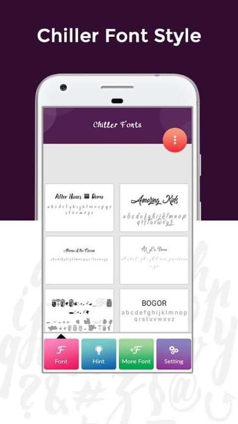 Chiller Fonts Free स्क्रीनशॉट 4
