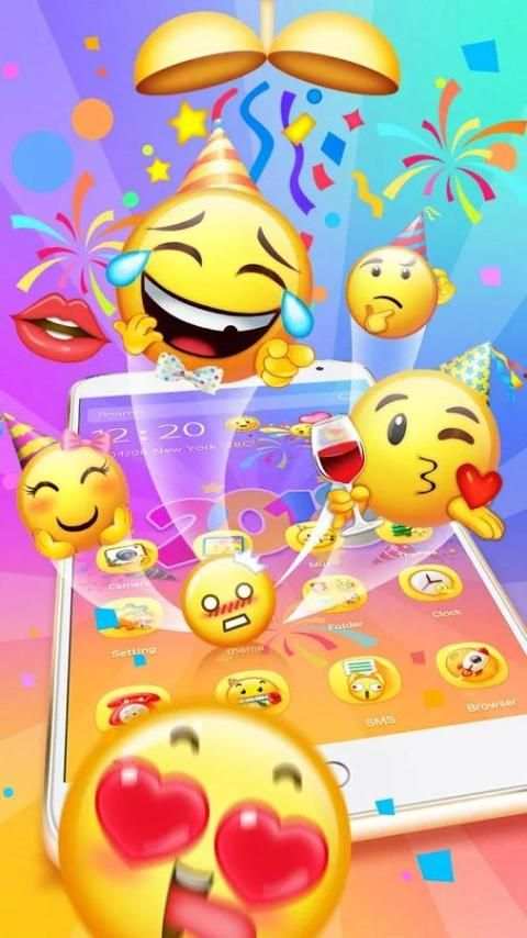 3D Emoji Theme - Lucky 2018 screenshot 3