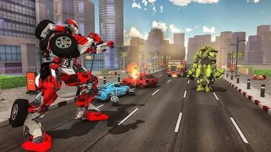 Moto Robot Transformation: Flying Car Robot Games स्क्रीनशॉट 4
