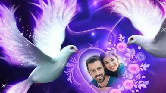 Love Birds Photo Frame Editor स्क्रीनशॉट 2