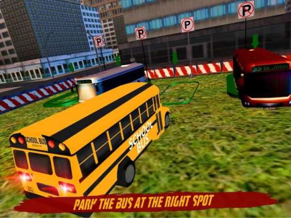 Free simulator bus parking driving - skill games screenshot 3