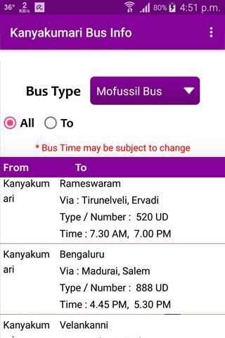 Kanyakumari Bus Info screenshot 8