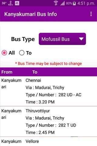 Kanyakumari Bus Info screenshot 5