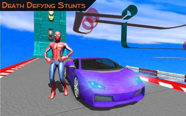 Superheroes Car Stunts Racing स्क्रीनशॉट 2