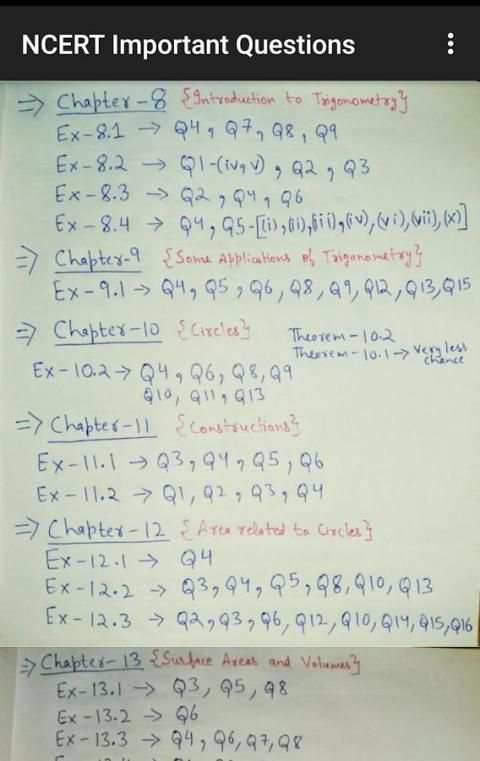 Important Questions Class 10 in 2018 स्क्रीनशॉट 1