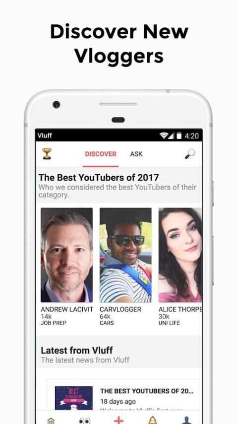 Vluff - YouTube Vlog Community & Directory screenshot 7