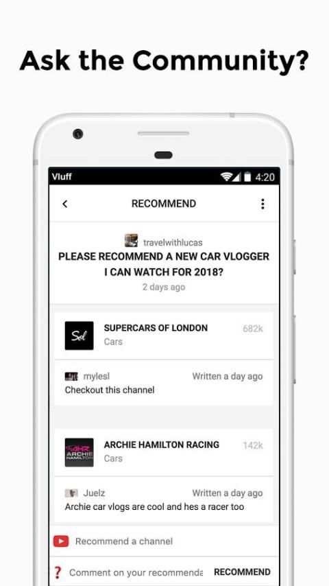 Vluff - YouTube Vlog Community & Directory screenshot 4
