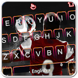 Live 3D Cool Red Soccer Player Keyboard Theme icon