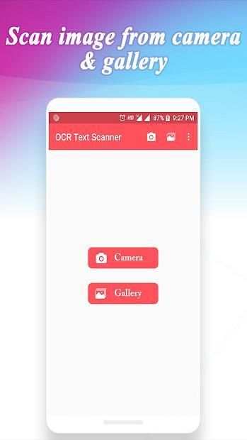 OCR Text Scanner - Camera, Gallery स्क्रीनशॉट 1