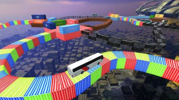 98% Impossible Bus Simulator Tracks Driving screenshot 2