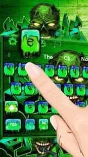 Zombie Skull Graffiti Keyboard Theme screenshot 1