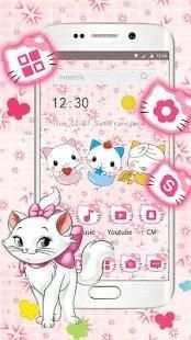Pink Cute Cartoon kitty Launcher screenshot 3
