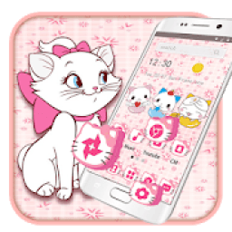 ikon Pink Cute Cartoon kitty Launcher