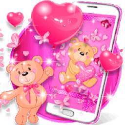 Teddy bear love hearts live wallpaper