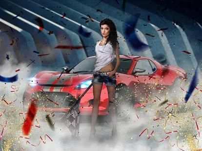 GCR 4: Girls Car Racing 3D simulator screenshot 2