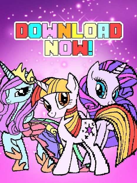 Color by Number for Pixel Unicorn Pony screenshot 1