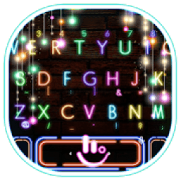 ikon Sparkling Neon Light Keyboard Theme