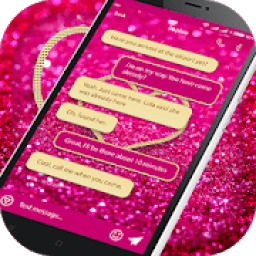Glitter SMS themes - Message for Girls आइकन