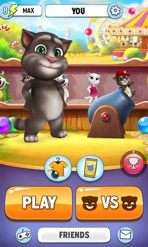  Talking Tom Bubble Shooter screenshot 1