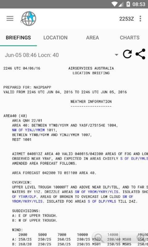 TrackDirect - NAIPS Briefing and Flight Planning screenshot 12