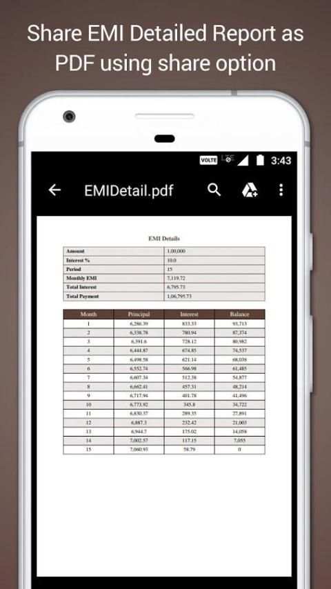 EMI Calculator screenshot 1