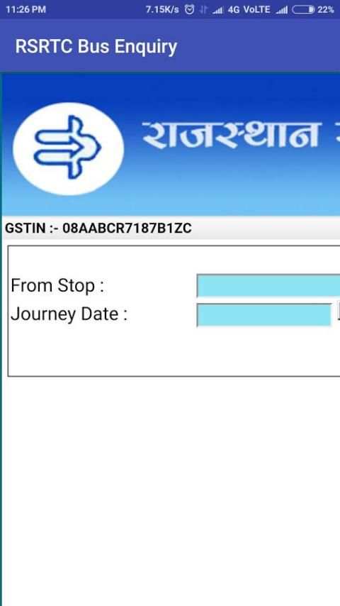 RSRTC Bus Enquiry screenshot 4