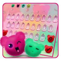 Kawaii Fluffy Teddy Bear Keyboard Theme on 9Apps