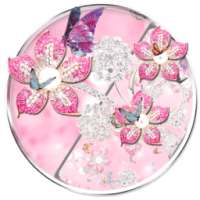 Luxury Pink Diamonds Theme on 9Apps