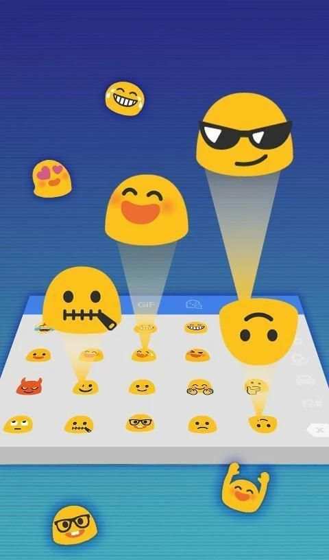 Anime Yellow Keyboard Theme For Googlle Cartoon screenshot 3