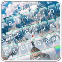Snowing Mountain Peak Keyboard Theme on 9Apps