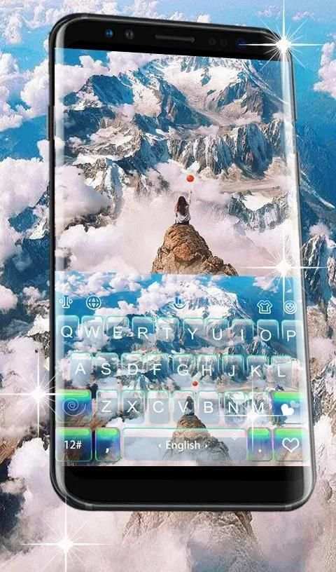 Snowing Mountain Peak Keyboard Theme screenshot 6