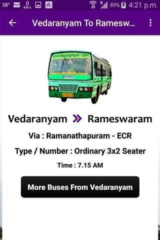 Vedaranyam Bus Info screenshot 3